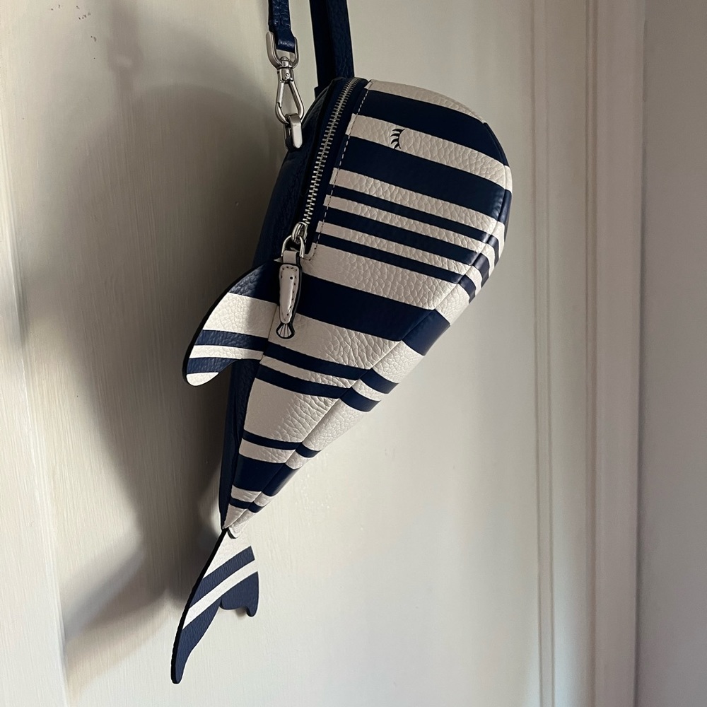 NWT Kate Spade Whale Crossbody Shore Thing Blue Stripe Novelty Bag Collector